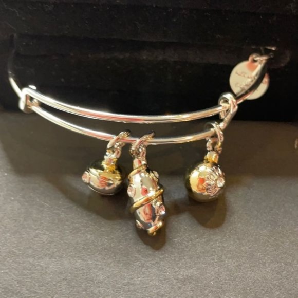 NIB Alex and Ani Charity by Design, Trio Ornaments Bangle Bracelet - Picture 2 of 5